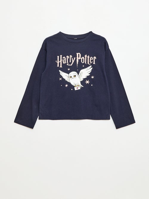 T-shirt estampado 'Harry Potter' em jersey de algodão liso - Kiabi