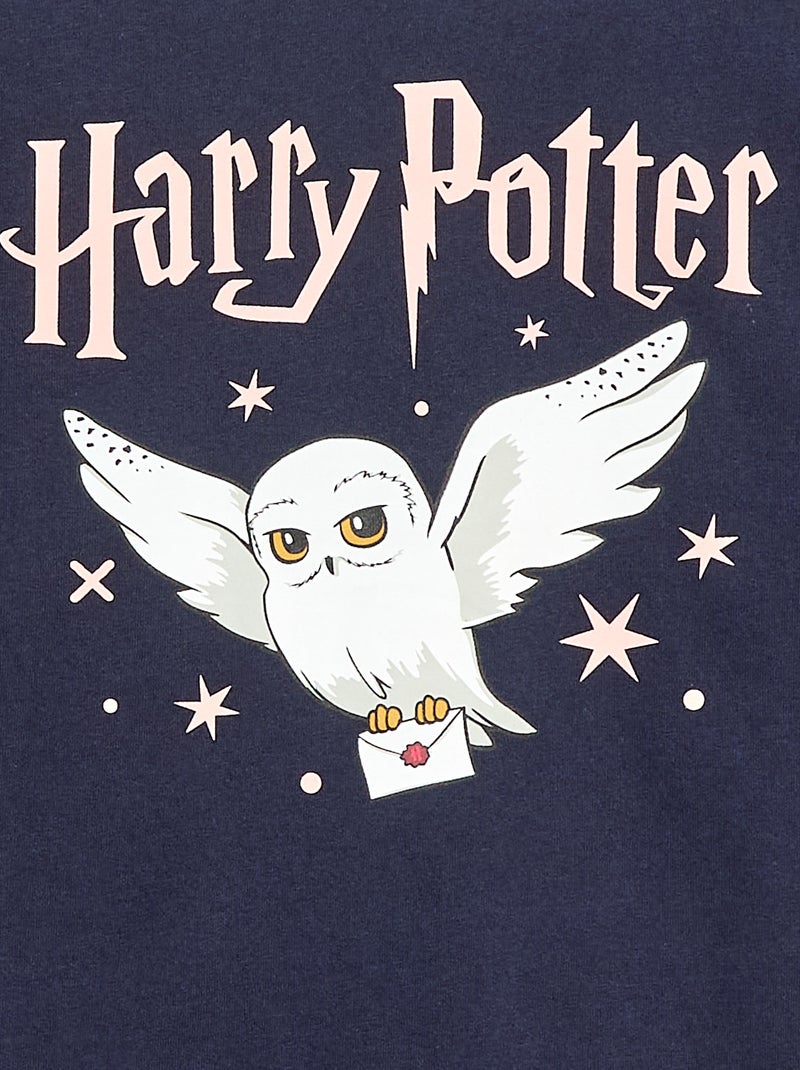 T-shirt estampado 'Harry Potter' em jersey de algodão liso Azul - Kiabi