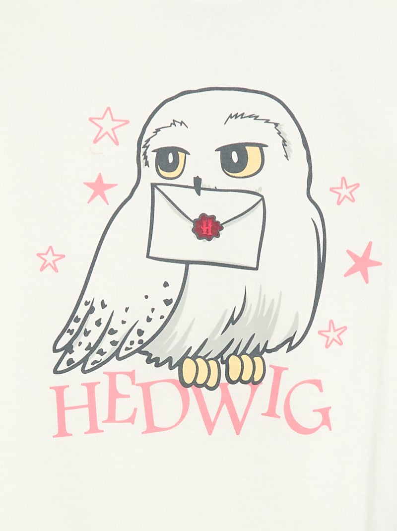 T-shirt estampado 'Harry Potter' em jersey de algodão liso Branco - Kiabi