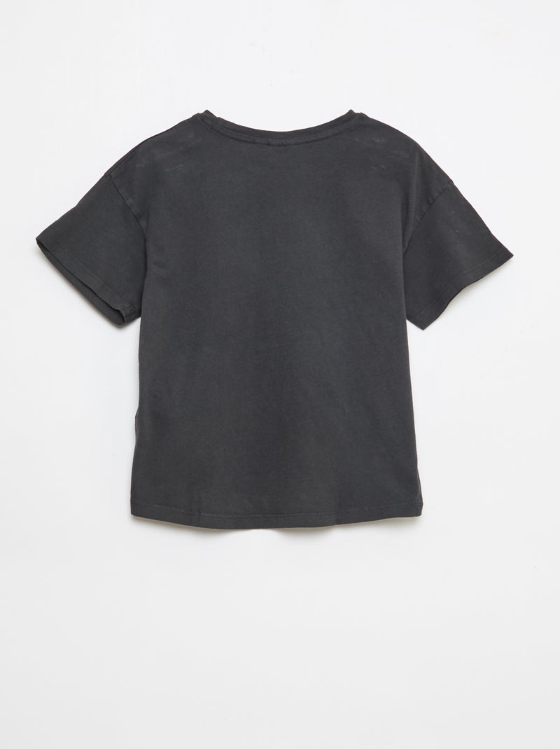 T-shirt estampado 'Hello Kitty' em algodão liso Preto - Kiabi