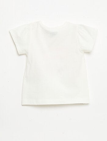 T-shirt estampado 'Hello Kitty' em relevo