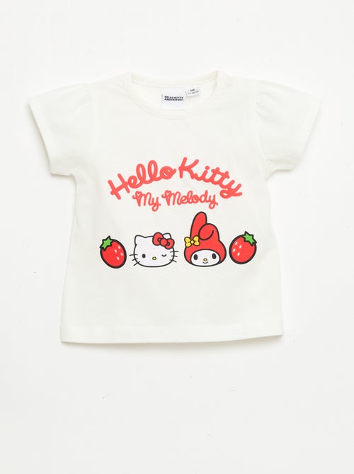 T-shirt estampado 'Hello Kitty' em relevo - Kiabi