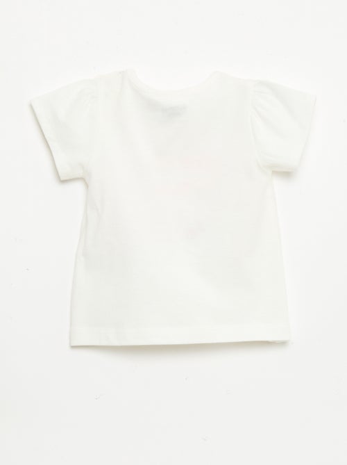 T-shirt estampado 'Hello Kitty' em relevo - Kiabi