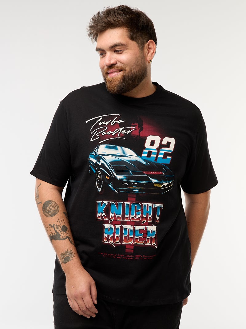 T-shirt estampado 'K2000' de manga curta Preto - Kiabi