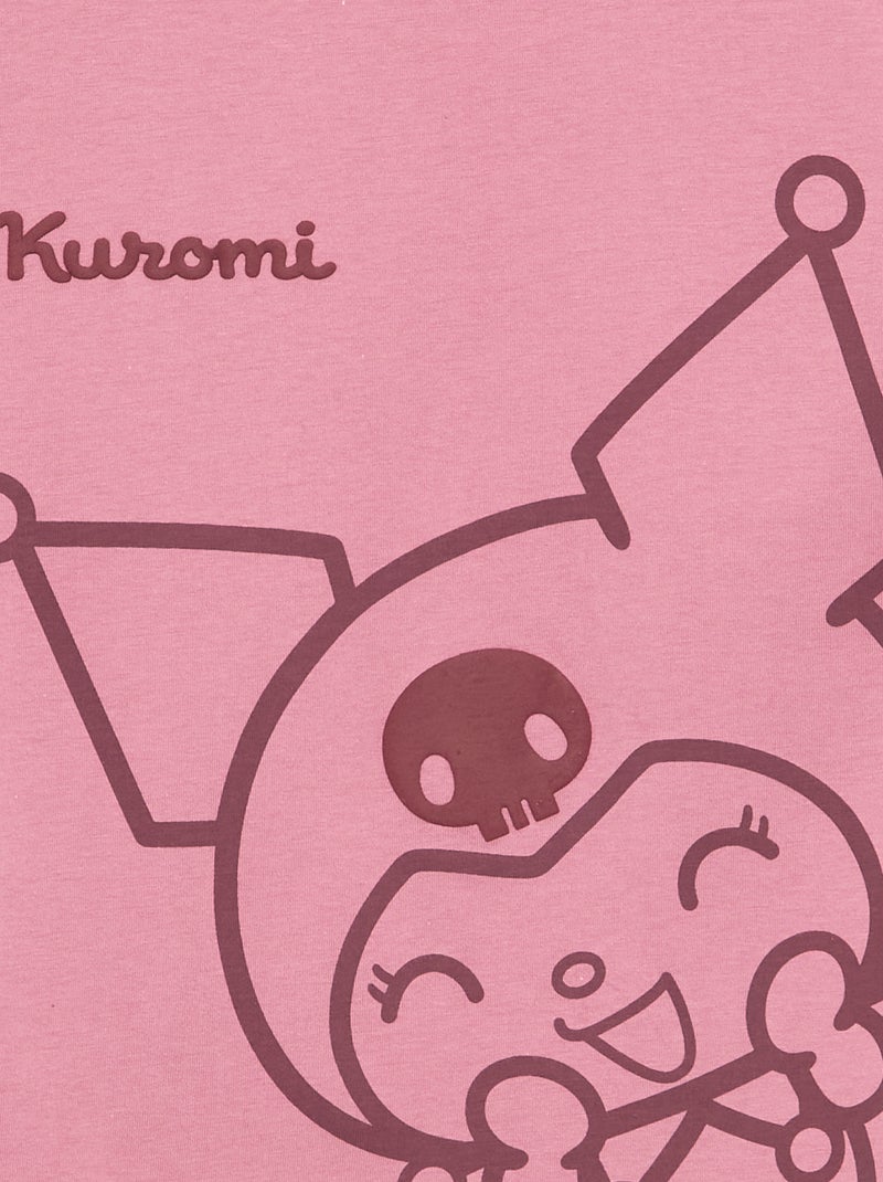 T-shirt estampado "Kuromi" - coleção fácil de vestir Rosa - Kiabi