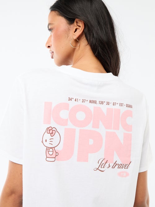 T-shirt estampado 'Kuromi' com impressão frente e verso - Kiabi