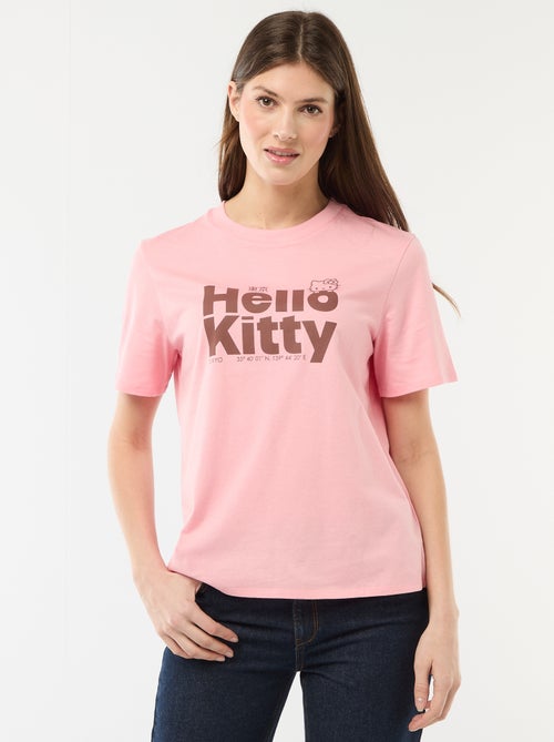 T-shirt estampado 'Kuromi' com impressão frente e verso - Kiabi