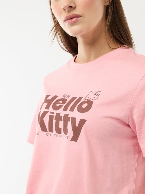 T-shirt estampado 'Kuromi' com impressão frente e verso - Kiabi