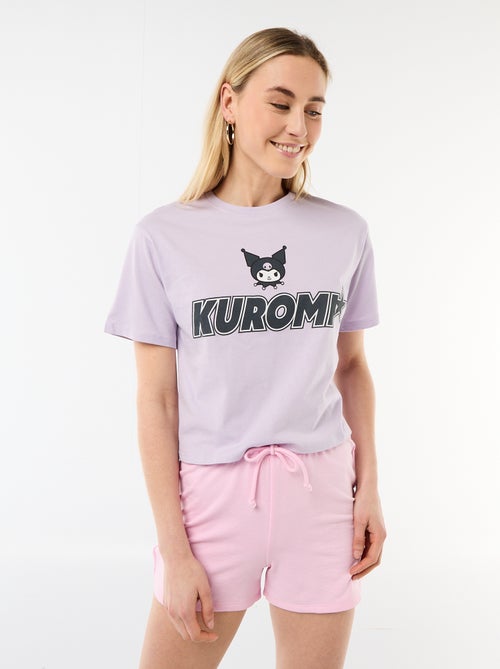 T-shirt estampado 'Kuromi' de manga curta - Kiabi T-shirt estampado 'Kuromi' de manga curta - Kiabi