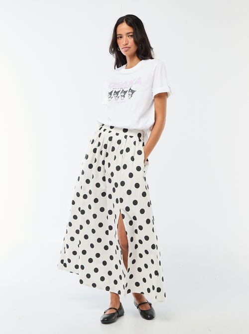 T-shirt estampado 'Kuromi' de mangas curtas - Kiabi