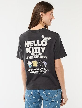 T-shirt estampado 'Kuromi' de mangas curtas