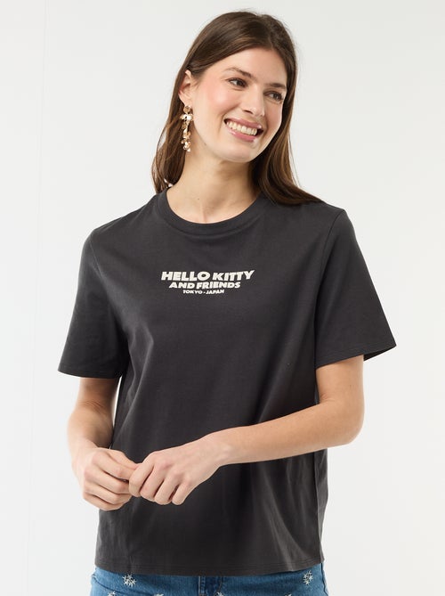 T-shirt estampado 'Kuromi' de mangas curtas - Kiabi