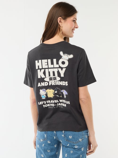 T-shirt estampado 'Kuromi' de mangas curtas - Kiabi