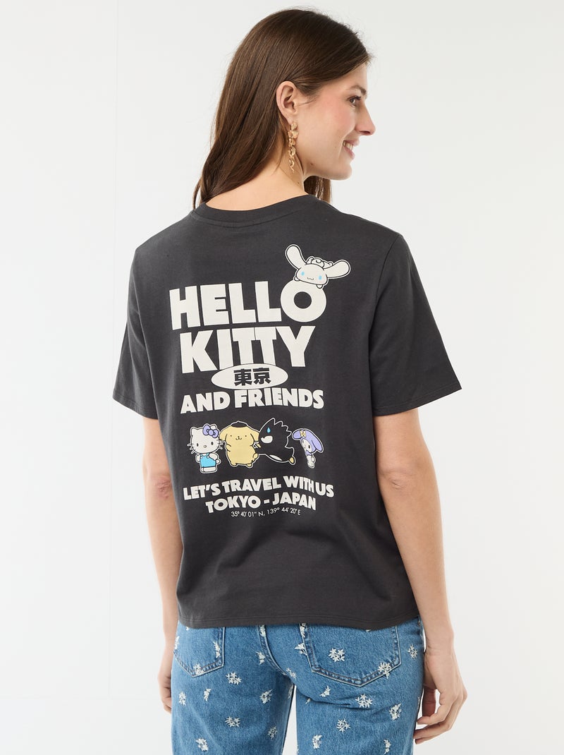 T-shirt estampado 'Kuromi' de mangas curtas Preto - Kiabi