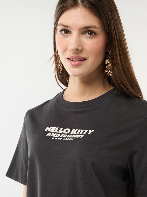 T-shirt estampado 'Kuromi' de mangas curtas - Kiabi