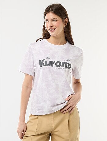 T-shirt estampado 'Kuromi' de mangas curtas