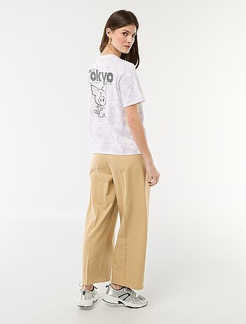 T-shirt estampado 'Kuromi' de mangas curtas