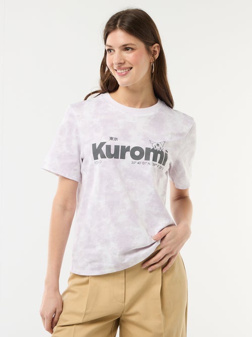 T-shirt estampado 'Kuromi' de mangas curtas - Kiabi