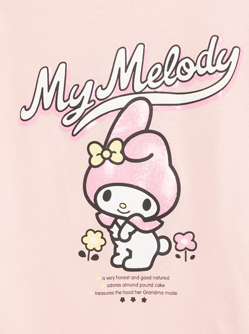 T-shirt estampado 'Kuromi' liso em algodão Rosa - Kiabi