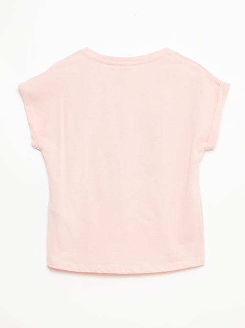 T-shirt estampado 'Kuromi' liso em algodão - Kiabi