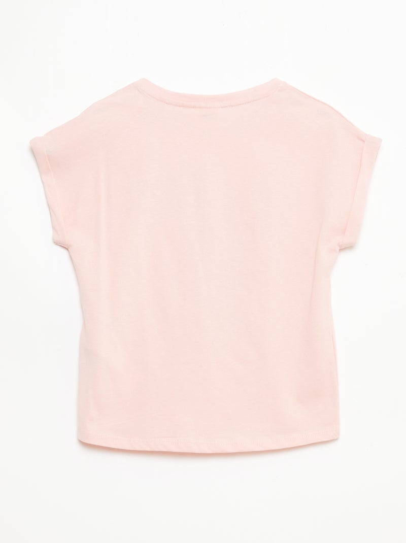 T-shirt estampado 'Kuromi' liso em algodão Rosa - Kiabi