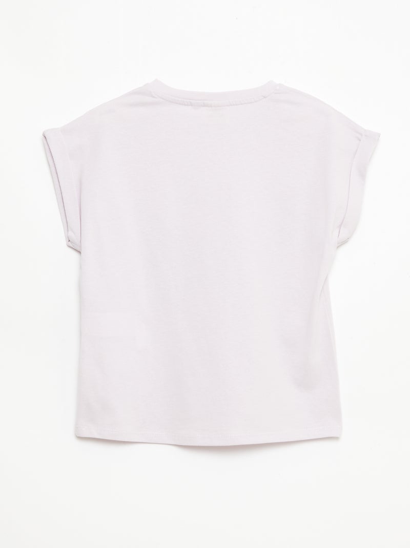 T-shirt estampado 'Kuromi' liso em algodão Violeta - Kiabi