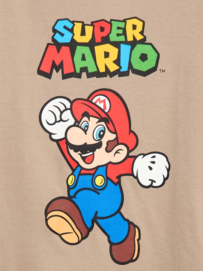 T-shirt estampado 'Mario' Branco - Kiabi