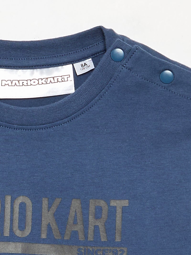 T-shirt estampado 'Mario Kart' - coleção fácil de vestir Azul - Kiabi