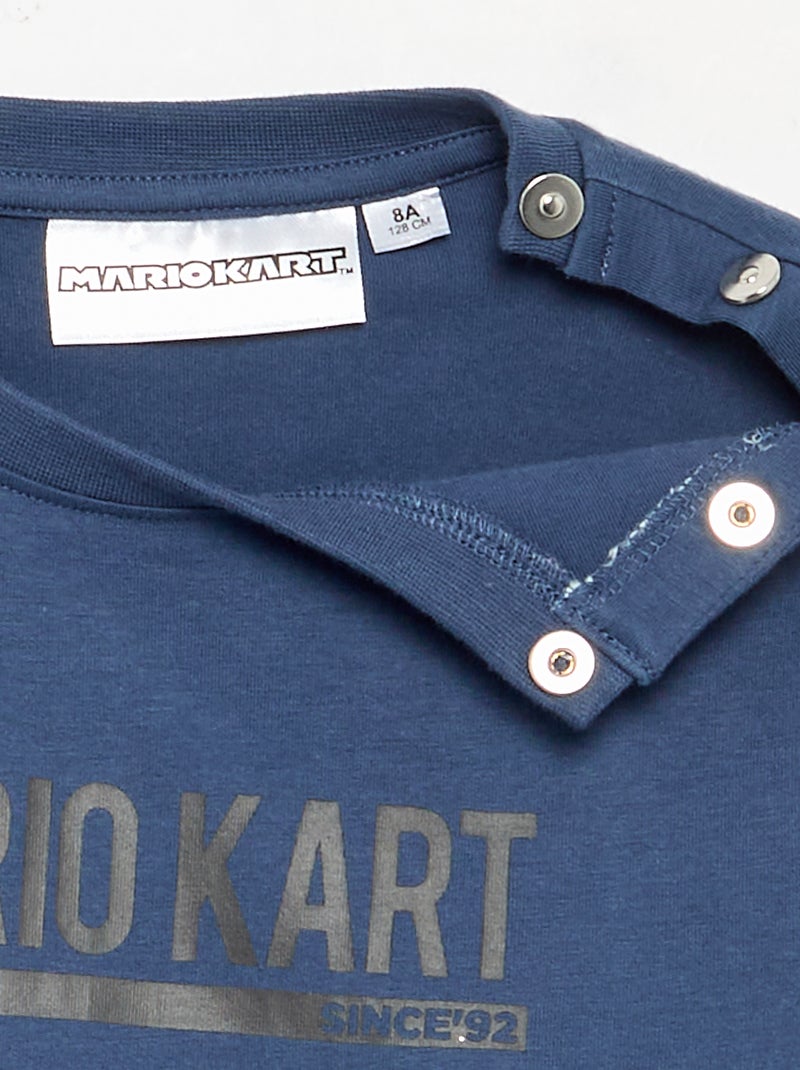 T-shirt estampado 'Mario Kart' - coleção fácil de vestir Azul - Kiabi
