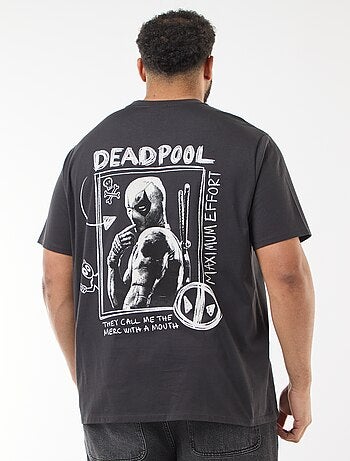 T-shirt estampado 'Marvel' 'Deadpool' em algodão liso