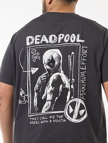 T-shirt estampado 'Marvel' 'Deadpool' em algodão liso
