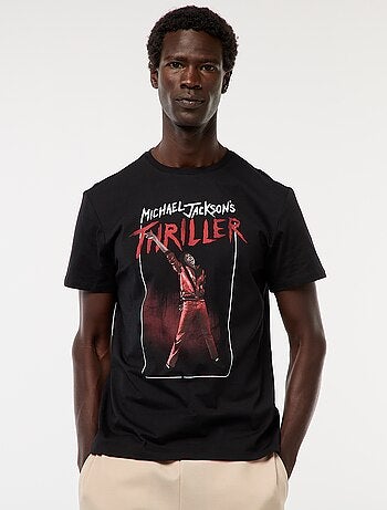 T-shirt estampado 'Michael Jackson' 'Thriller' de manga curta