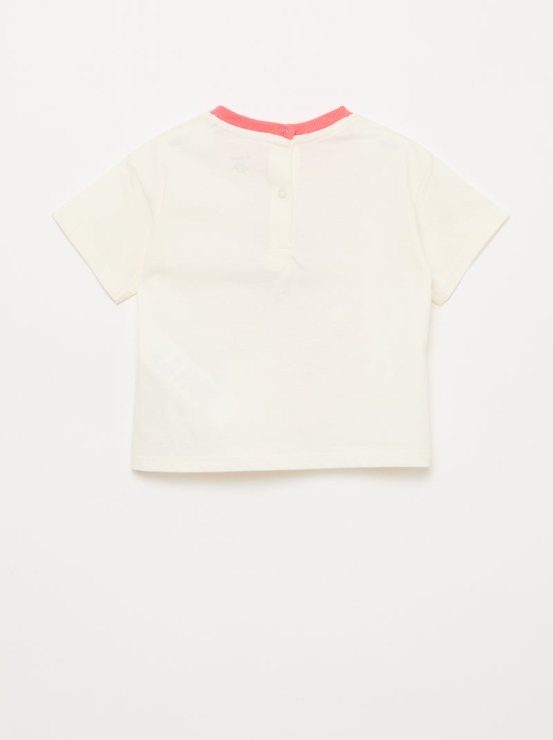T-shirt estampado 'Mickey' de mangas curtas Branco - Kiabi