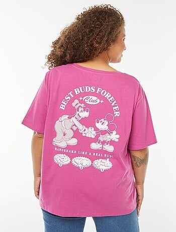 T-shirt estampado 'Mickey' e 'Pluto'