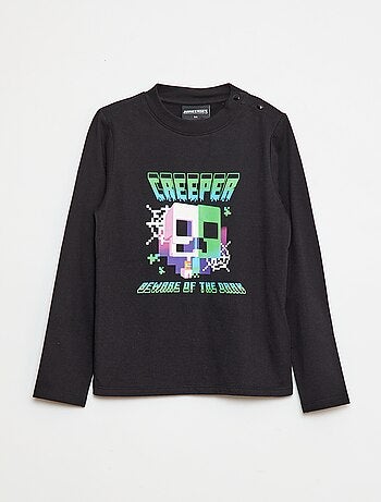 T-shirt estampado 'Minecraft' de mangas compridas - So Easy