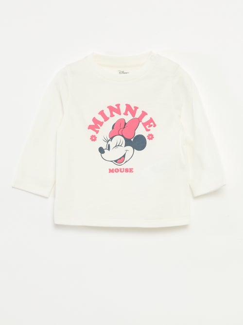 T-shirt estampado 'Minnie' de mangas compridas - Kiabi