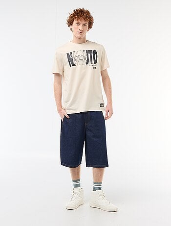 T-shirt estampado 'Naruto' em algodão liso