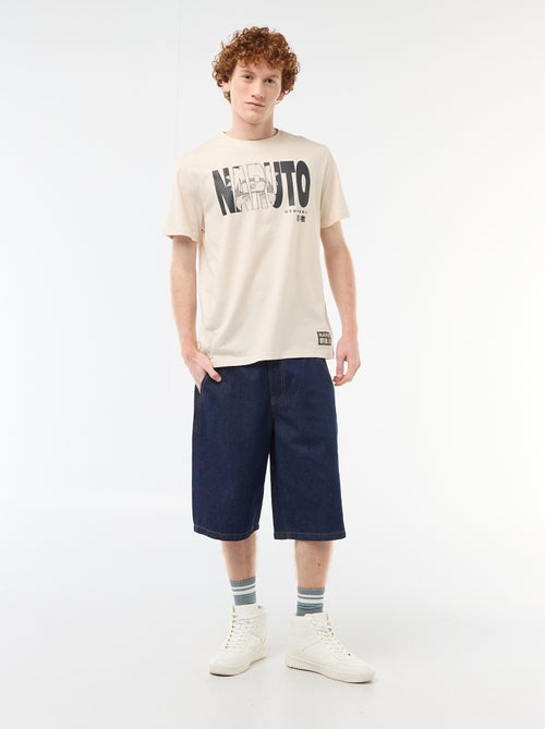 T-shirt estampado 'Naruto' em algodão liso - Kiabi