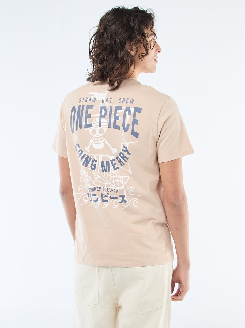 T-shirt estampado 'One Piece' Bege - Kiabi