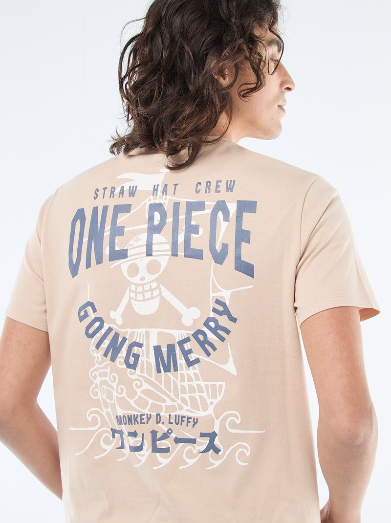 T-shirt estampado 'One Piece' Bege - Kiabi