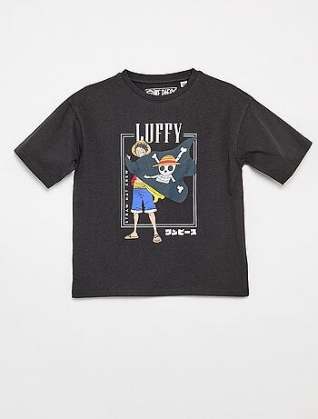 T-shirt estampado 'One Piece' de manga curta em algodão