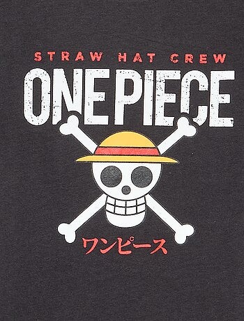 T-shirt estampado 'One Piece' de manga curta em algodão