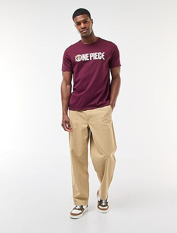 T-shirt estampado 'One Piece' de manga curta