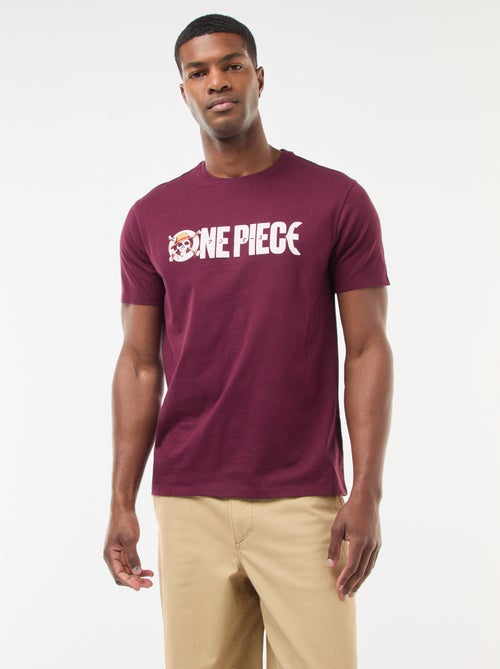 T-shirt estampado 'One Piece' de manga curta - Kiabi