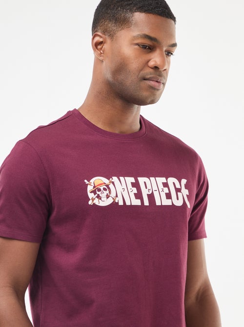T-shirt estampado 'One Piece' de manga curta - Kiabi