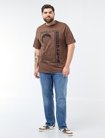 T-shirt estampado 'One Piece' em algodão
