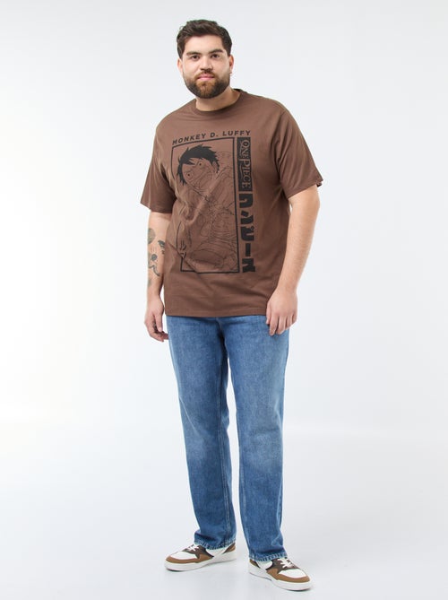 T-shirt estampado 'One Piece' em algodão - Kiabi