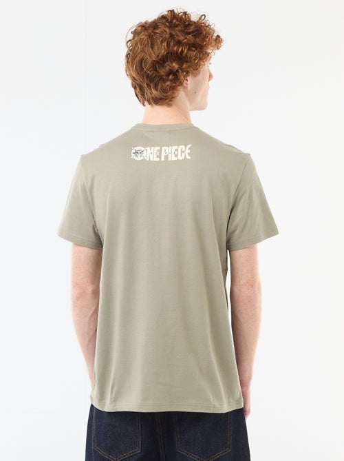 T-shirt estampado 'One Piece' em algodão - Kiabi