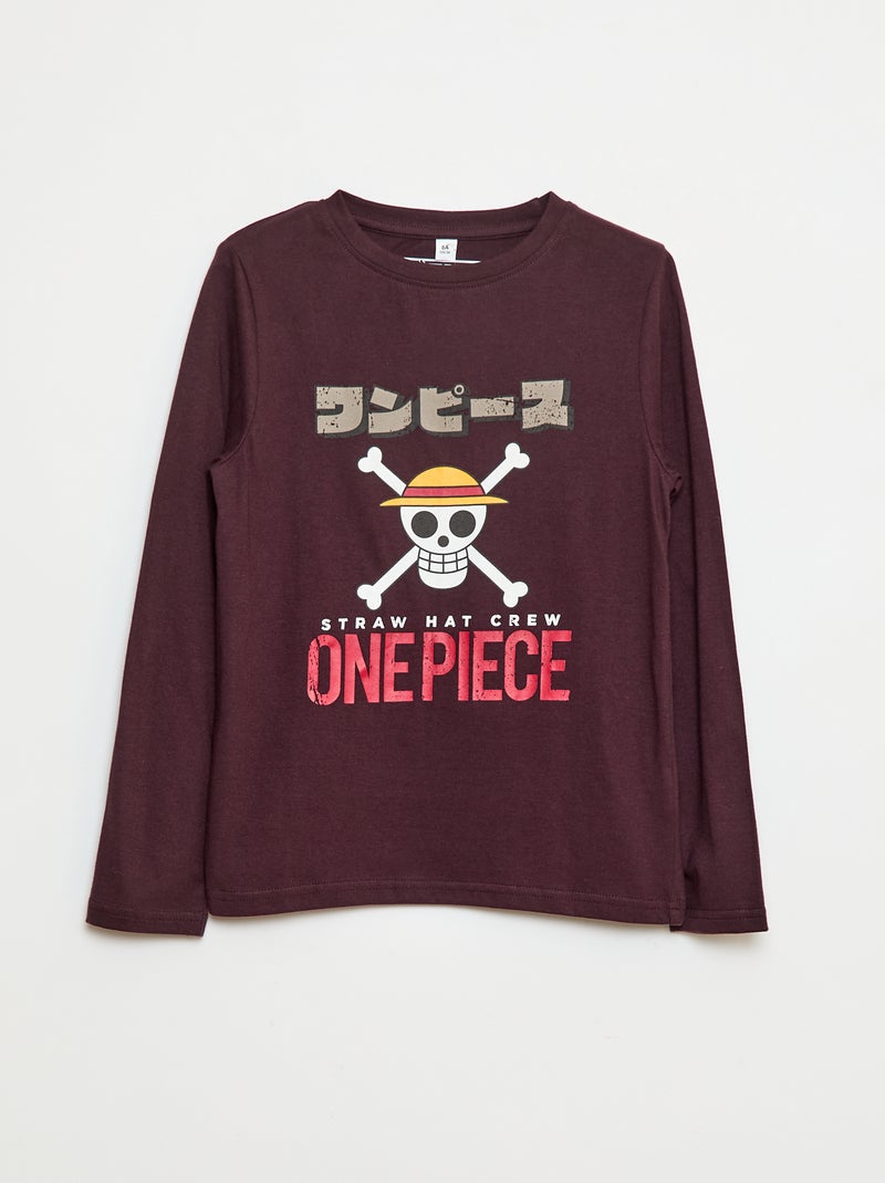 T-shirt estampado 'One Piece' Violeta - Kiabi