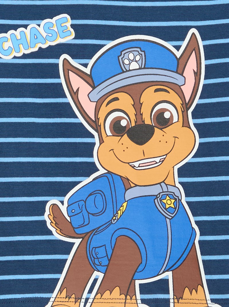 T-shirt estampado 'Patrulha Pata' em algodão Azul - Kiabi